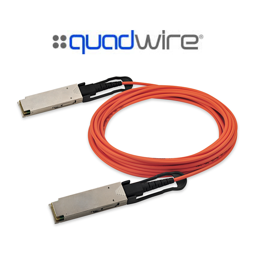 Quadwire® 4x10G(40G) 이더넷 및 인피니밴드 QDR QSFP 능동형 광케이블